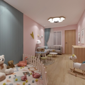 现代儿童娱乐室3D模型下载